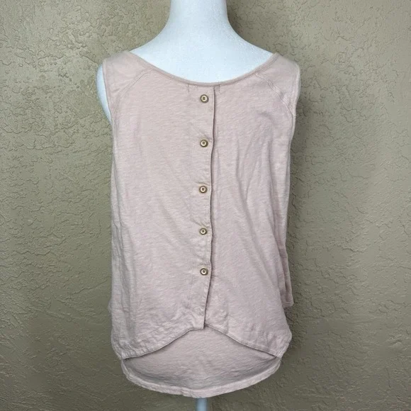 Democracy Tank Top Womens L Pink Embroidered Cottagecore Boho Festival Peasant - Picture 2 of 8